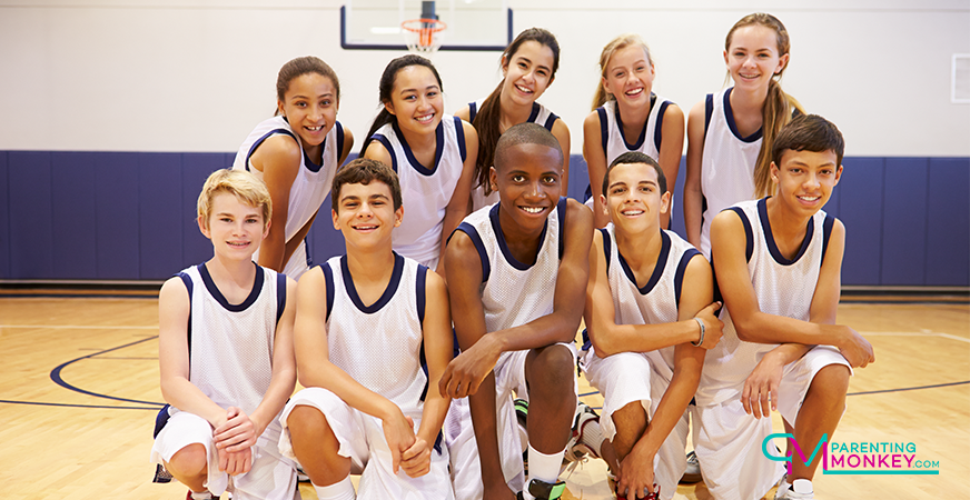 A youth basketball team.
